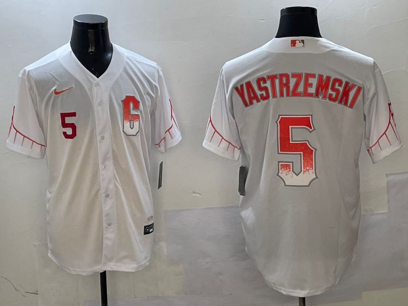 Men San Francisco Giants #5 Yastrzemski White City Edition Game Nike 2025 MLB Jersey style 2->san francisco giants->MLB Jersey